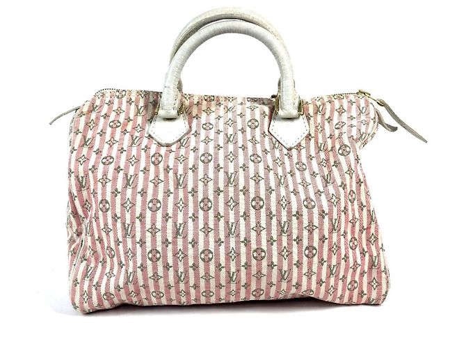 Bolso Boston Mini Lin Monograma Louis Vuitton Rosa