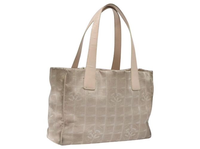 CHANEL Nova linha de viagem Bolsa Tote de Nylon Rosa CC Auth th5849