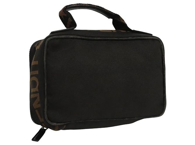 Zucca FENDI Handtasche aus schwarzem Canvas Auth bs24044