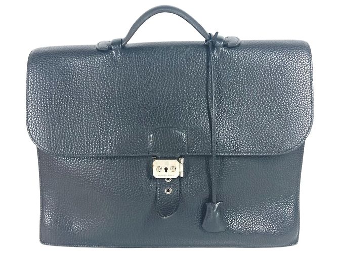 Sac à dépêches Borsa a tracolla Hermès Nero Pelle