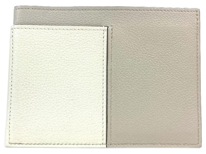 Hermès Hermes Bicolor Nect Business Card Holder White Beige