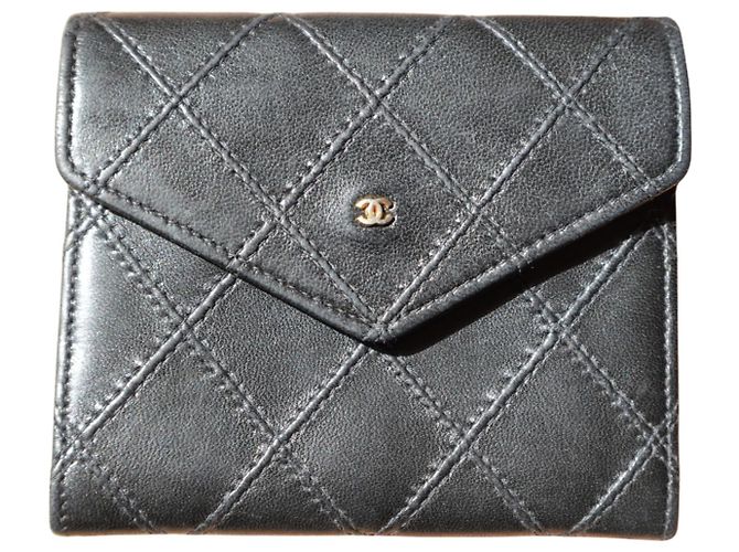 Chanel Monederos, carteras, estuches Negro