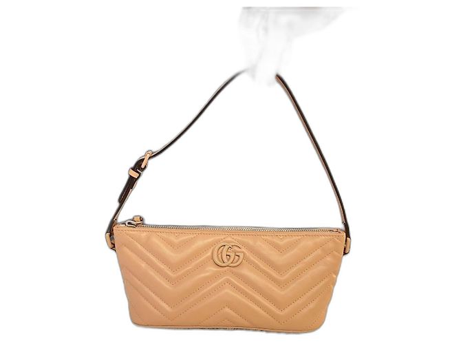 Bolsa de ombro Gucci Marmont Bege