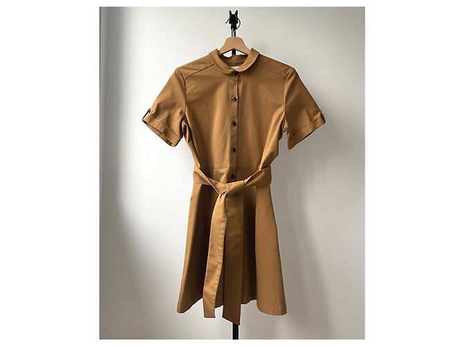 Sézane - Vestido camisa cinto de algodão