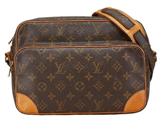 Louis Vuitton Monogram Nile Shoulder Bag Brown Leather Plastic  ref.2138603