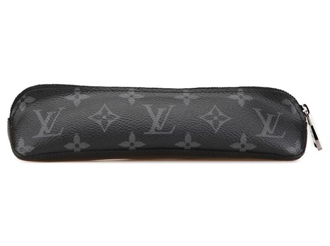 Louis Vuitton Monogram Eclipse Pencil Case Black Leather Plastic  ref.2138628