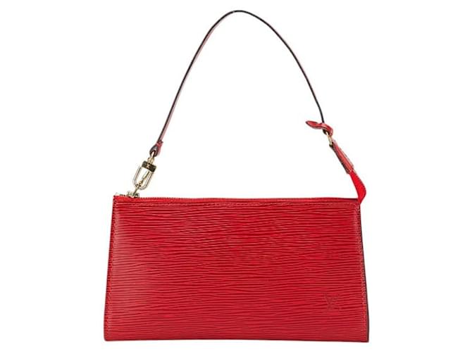 Louis Vuitton Epi Pochette Accessory Pouch Handbag Red Leather  ref.2138689