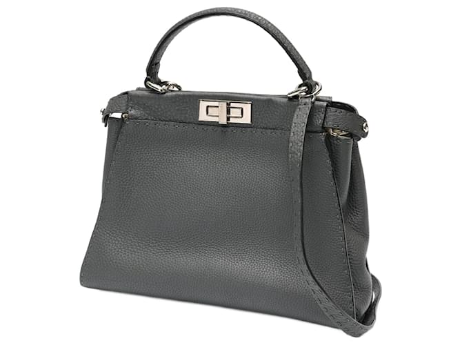 Fendi Peekaboo Regular Handbag Brown Leather  ref.2139111