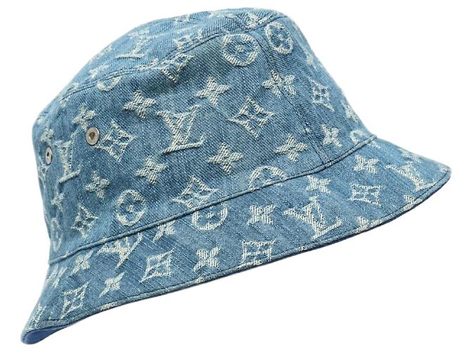 Louis Vuitton Denim blauer Bucket Hat