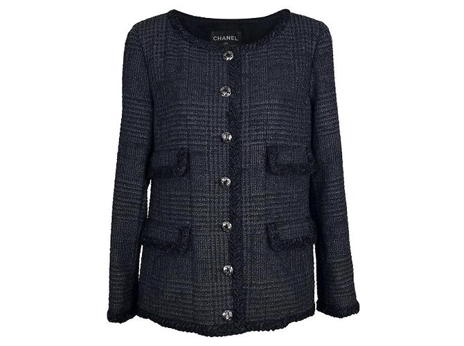 Chanel Iconic Globalization Ad Campaign Black Tweed Jacket