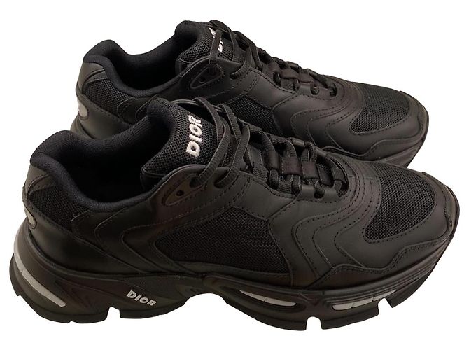 Baskets en cuir noir Dior CD1 LT 39