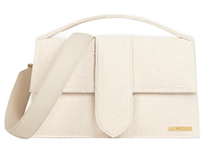 Jacquemus large Bambino bag Beige Linen  ref.2139594
