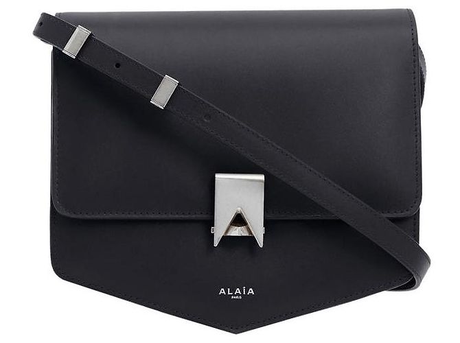 Borsa Alaïa Papa in pelle nera Nero