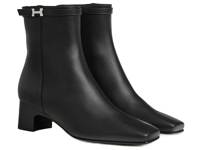Hermès ankle boots 37.5  Black