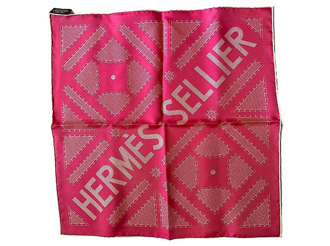 Hermès Gavroche 45 Seidentuch Rosa Pink