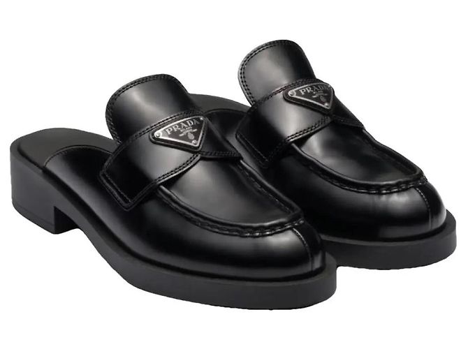 Prada Chocolate Loafers 38 Black