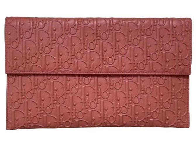 Dior Oblique Clutch Lammleder Rosa Pink