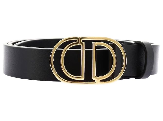Dior Caro CD Loop Belt Black Leather Size 70