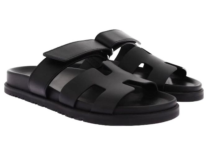 Hermès Zypern Sandalen 37 Schwarz