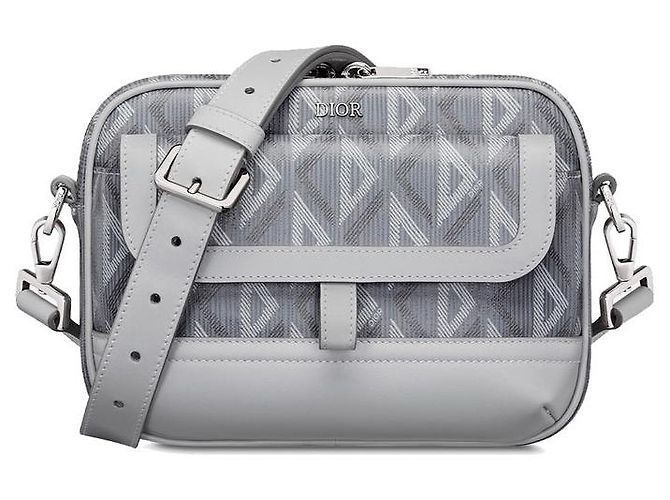 Dior Hit the Road CD Diamond Bag Grey Leather