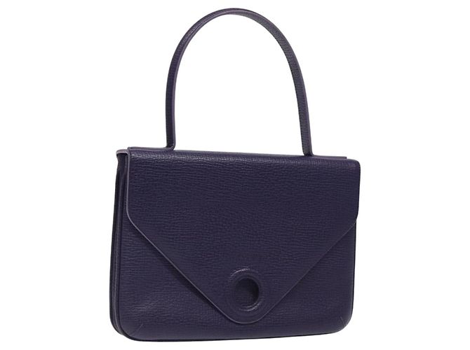 Bolsa de mão LOEWE de couro roxa Auth BD1451 Roxo