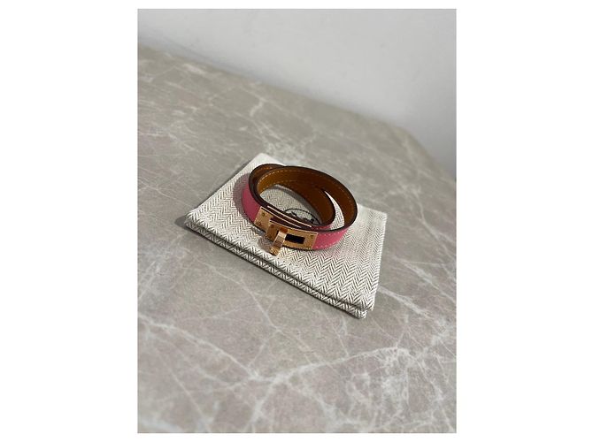 Kelly Hermès Pulseiras HERMES T. Couro Rosa 