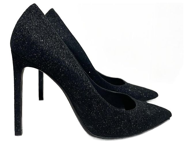 SAINT LAURENT Tacchi T.EU 38 Tessuto Nero
