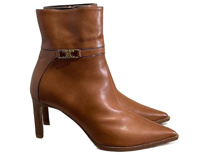 Céline Botas ankle CELINE T.EU 36 Couro Camelo