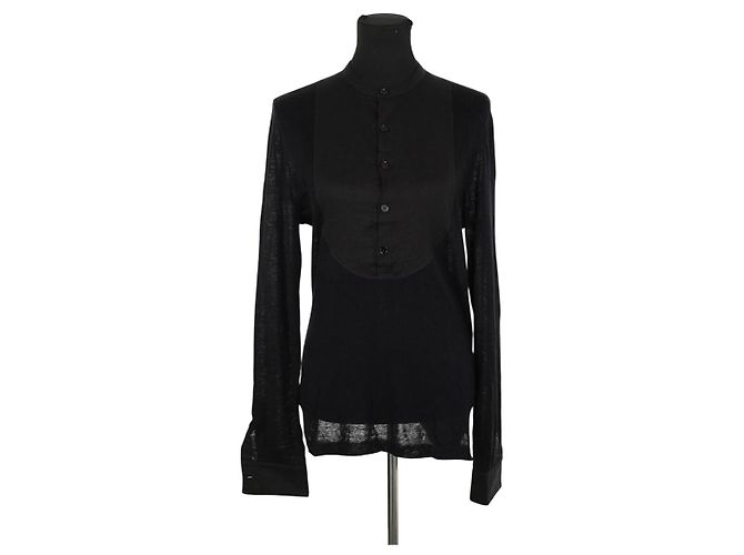 Hermès Pull en lin noir