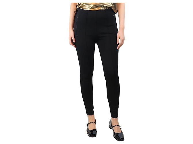 Balenciaga Schwarze elastische Hose - Größe UK 10