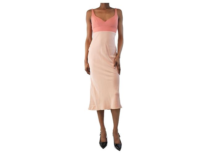 Autre Marque Rosa midi-tonal Kleid - Größe UK 4 Pink