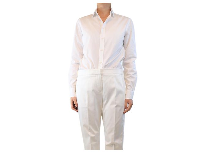 Ralph Lauren Camicia bianca a maniche lunghe - taglia UK 8 Bianco