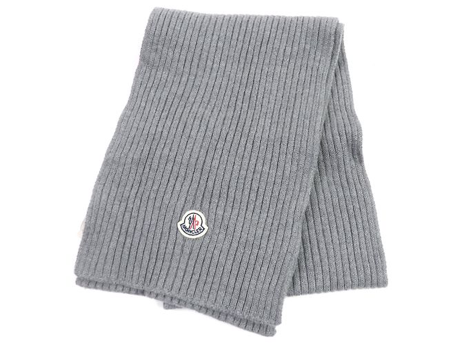 Moncler Wollstrickschal grau M