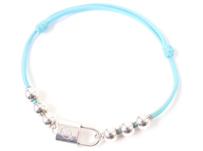 Pulseira de contas Silver Lockit da Louis Vuitton Azul