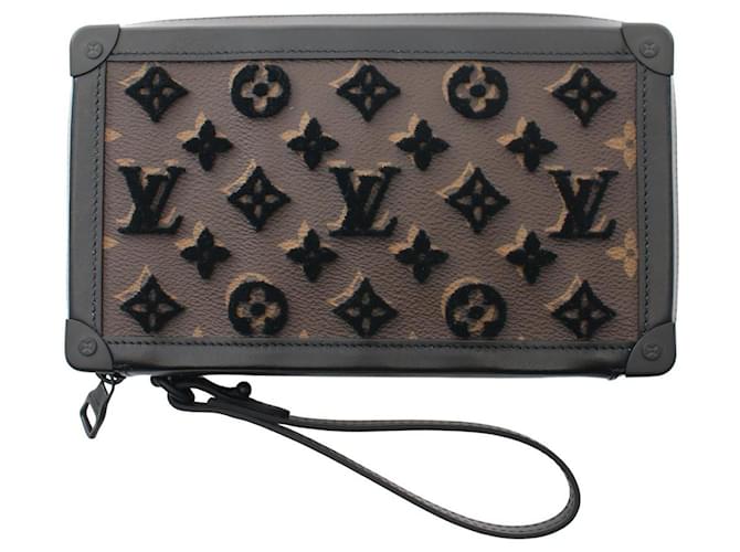Louis Vuitton Soft Trunk Clutch Monogram M45061 Brown Cloth  ref.2142613