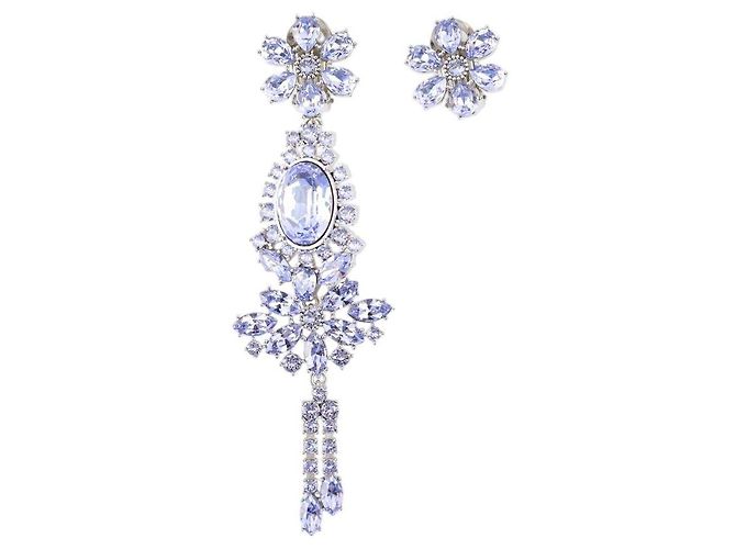Burberry Brincos de cristal azul