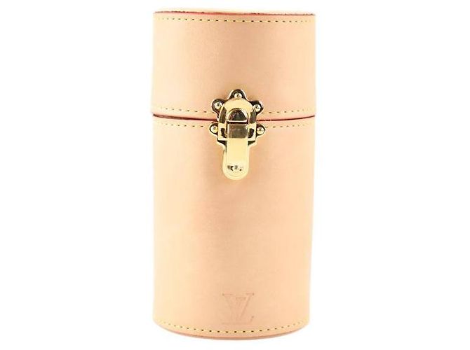 Louis Vuitton Estuche de viaje - perfume de 100ml en cuero Beige