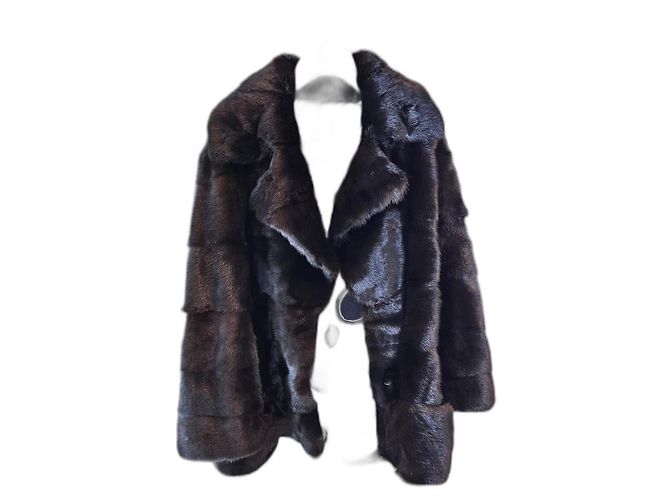 Simonetta Ravizza coat, fur coat Black
