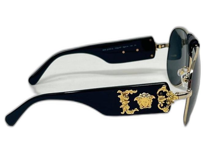 Gafas de sol Versace negras de metal Negro