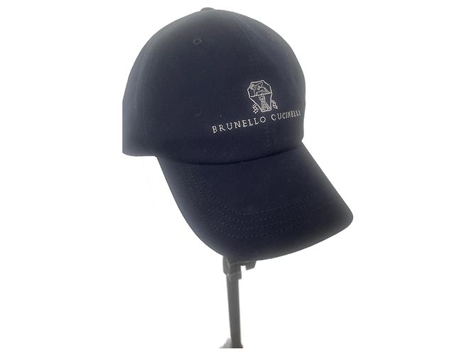 Brunello Cucinelli Gorra de béisbol con bordado Azul oscuro