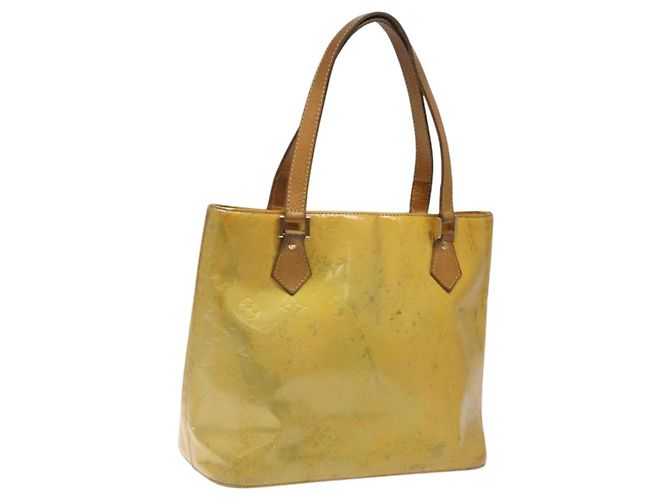 LOUIS VUITTON Monogram Vernis Houston Hand Bag Gris M91053 LV Auth ki5565 Grey