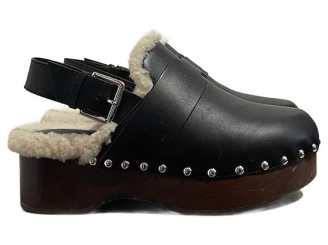 Hermès HERMES Mules & clogs T.EU 37 Leather Black