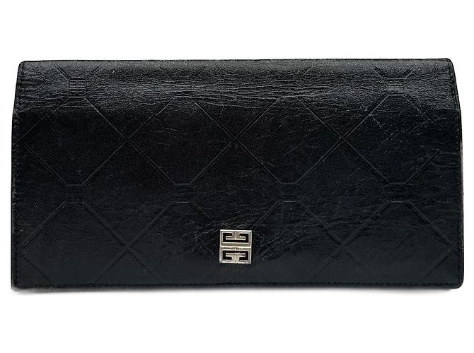 Vintage Givenchy GV3 Leather Wallet black