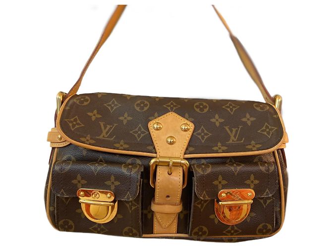 Louis Vuitton Monogram Hudson PM Bolsa de mão marrom de couro