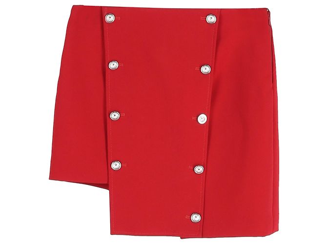 Asymmetrischer Minirock von Versus Versace aus rotem Polyester