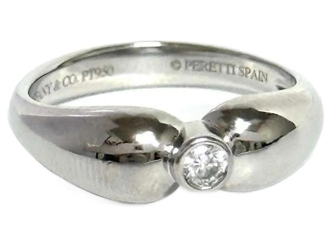 Tiffany & Co Tiffany Doppeltröpfchen-Platin-Diamant-Bandring