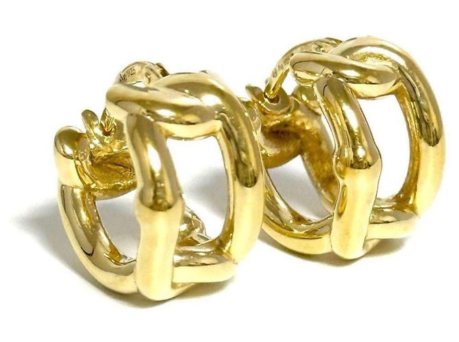 Orecchini a cerchio da uomo Bottega Veneta D'oro