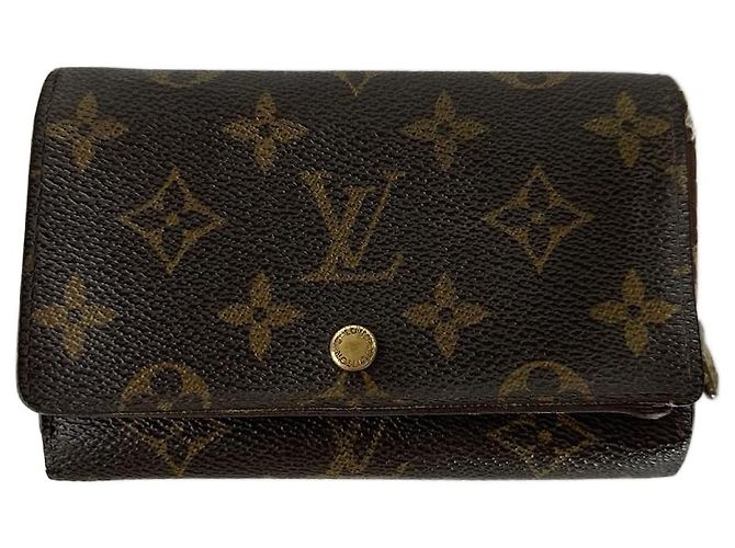 Vintage Louis Vuitton Leather Monogram Wallet Brown