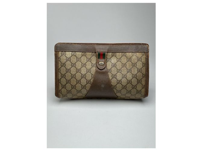Vintage Gucci Ophidia Monogramm Leder Clutch