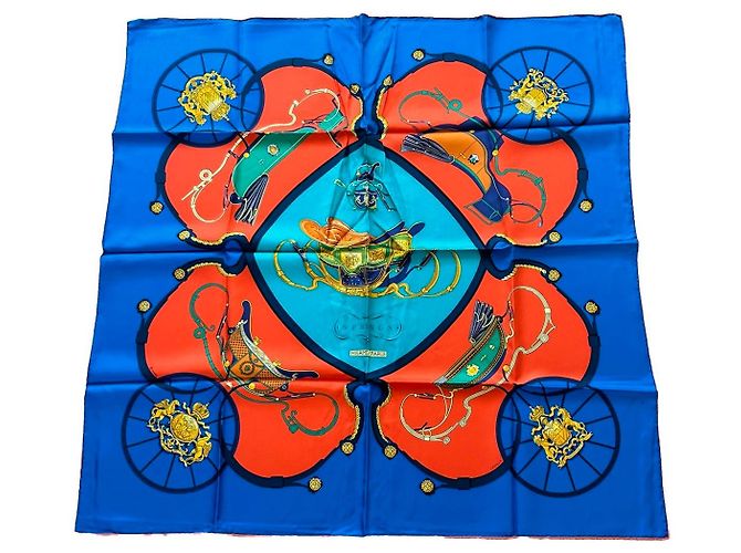 Hermès Multicolore Springs silk scarf 90cm